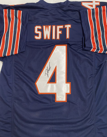 Bears Running Back D'ANDRE SWIFT Signed Custom Replica Blue Jersey - JSA