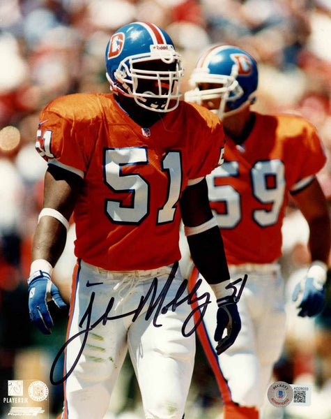 John Mobley Autographed/Signed Denver Broncos 8x10 Photo BAS 51099