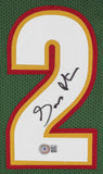 Gary Payton Authentic Signed Green Pro Style Jersey w/ White #s BAS Witnessed