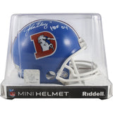 John Elway Signed Denver Broncos VSR4 TB 75-96 Mini Helmet HOF Beckett 50194