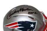 Curtis Martin Signed New England Patriots Speed Mini Helmet HOF PSA 37030