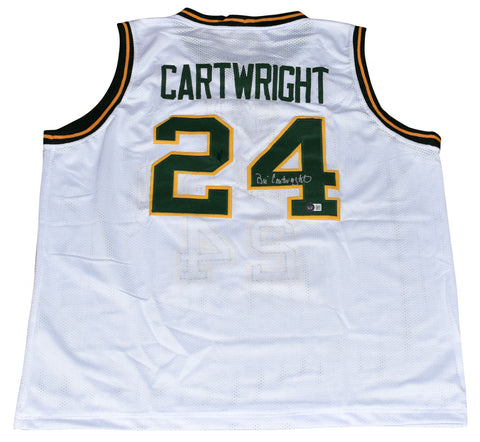 BILL CARTWRIGHT SIGNED USF SAN FRANCISCO DONS #24 BASKETBALL JERSEY BECKETT