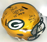 Packers PAUL COFFMAN DUAL Signed Full Size Replica Helmet AUTO w/ Stats - BAS