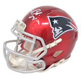 Tedy Bruschi New England Patriots Signed Riddell Flash Mini Helmet Pats Alumni