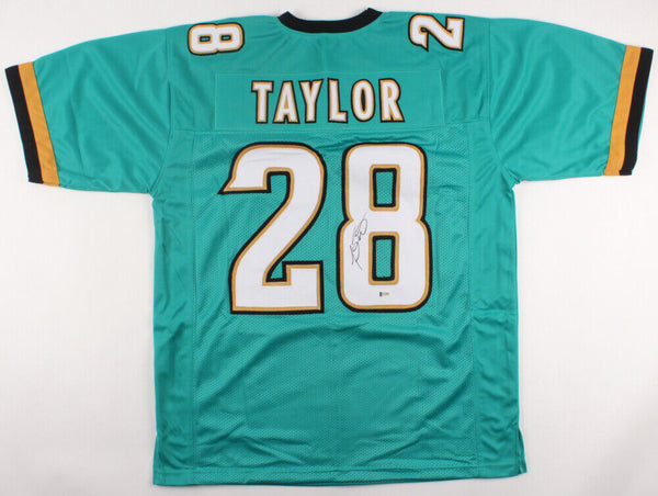 Fred Taylor Signed Jaguars Jersey (Beckett) Jacksonville All Pro R.B. 1998-2008