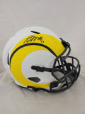 DAVANTE ADAMS SIGNED LA RAMS F/S LUNAR ECLIPSE SPEED REPLICA HELMET BECKETT QR