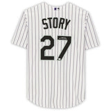 TREVOR STORY Autographed Colorado Rockies White Nike Jersey FANATICS