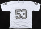 Bill Romanowski Signed Oakland Raiders Jersey (Beckett) 4xSuper Bowl Champ L.B.