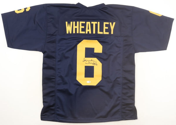 Tyrone Wheatley Signed Michigan Wolverines Jersey (JSA) New York Giants R.B.