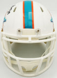 DE'VON ACHANE AUTOGRAPHED DOLPHINS WHITE MINI HELMET BECKETT WITNESS 235091