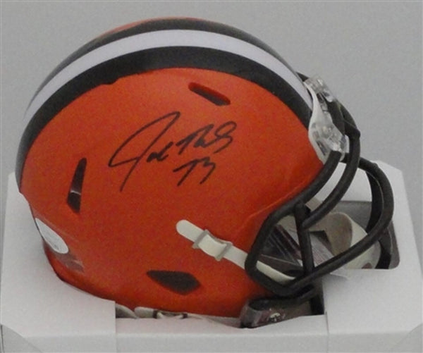 Cle Browns JOE THOMAS Signed Riddell Speed Mini Helmet AUTO - JSA
