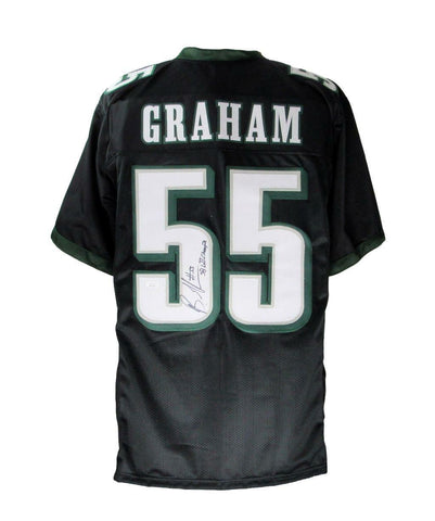 Brandon Graham Signed/Inscribed Eagles Custom Football Jersey JSA 167018