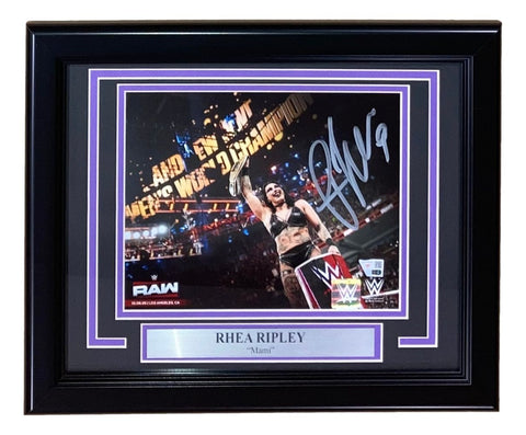 Rhea Ripley Signed Framed 8x10 WWE Raw Photo Fanatics