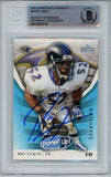 Ray Lewis Signed 2004 Upper Deck Power Up #9 Trading Card Beckett Slab 43372