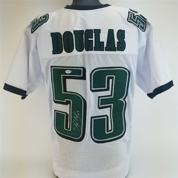 Hugh Douglas Signed Philadelphia Eagle Jersey (PSA COA) 3xPro Bowl Defensive End