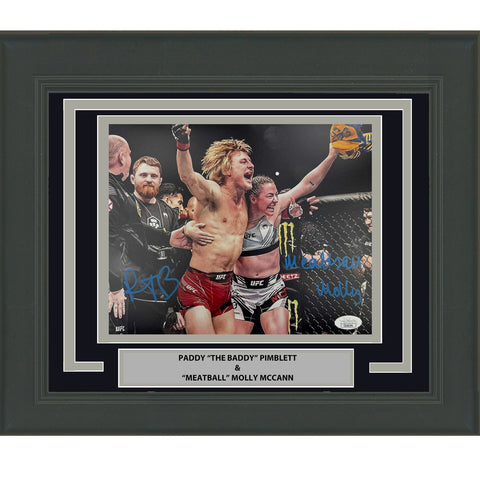 Framed Autographed/Signed Paddy Pimblett & Molly Meatball 8x10 Photo JSA COA