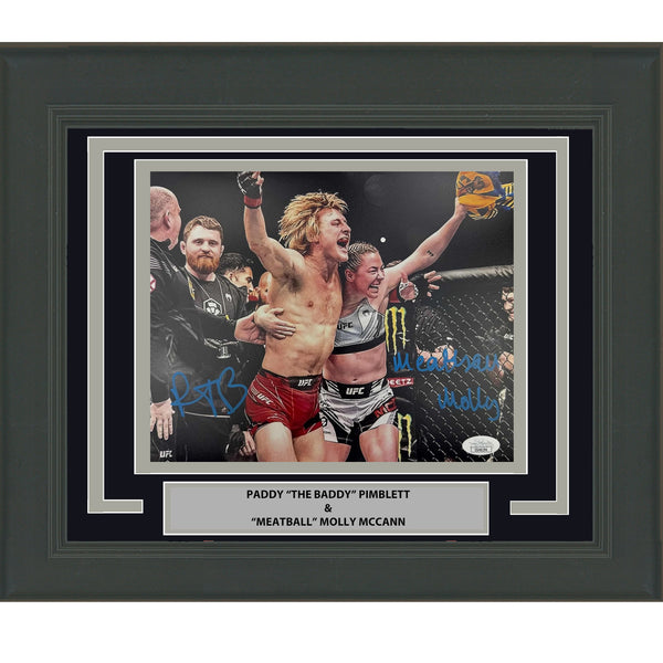 Framed Autographed/Signed Paddy Pimblett & Molly Meatball 8x10 Photo JSA COA