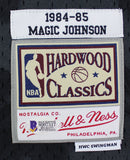 Lakers Magic Johnson Signed 1984-85 M&N HWC Swingman Black Jersey BAS Witnessed