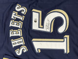 BEN SHEETS Signed Custom Replica Brewers Navy Jersey AUTO - BAS