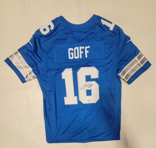 JARED GOFF SIGNED DETROIT LIONS NIKE AUTHENTIC SCREENPRINT JERSEY FANATICS QR