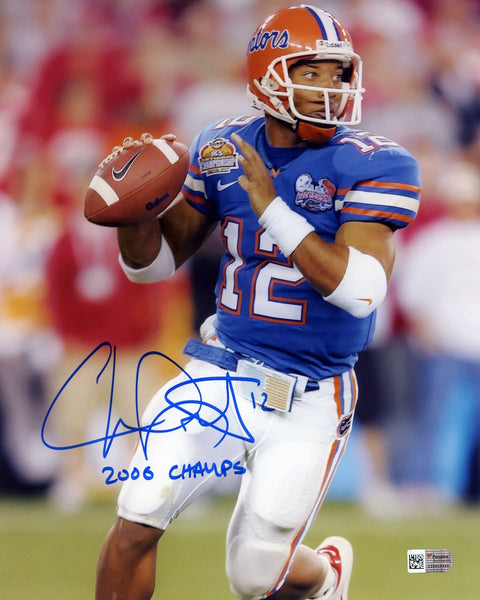 CHRIS LEAK AUTOGRAPHED FLORIDA GATORS 2006 CHAMPS 8x10 PHOTO FANATICS