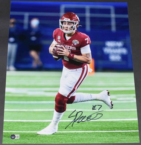 SPENCER RATTLER SIGNED AUTOGRAPHED OKLAHOMA SOONERS 16x20 PHOTO BECKETT