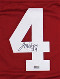 Jalen Milroe Signed Alabama Custom Red Jersey