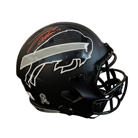 JOSH ALLEN SIGNED BUFFALO BILLS F/S STS5 SPEED REPLICA HELMET BECKETT QR