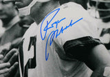 Roger Staubach Signed Cowboys 16x20 B&W w/ Landry Photo- Beckett W Auth *Blue