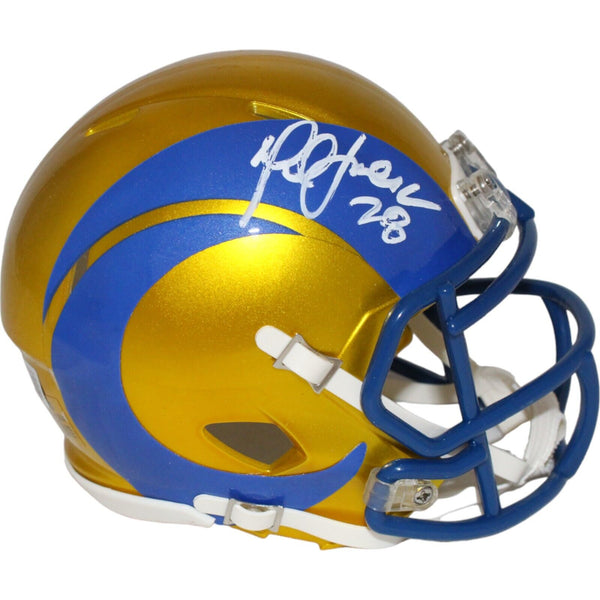 Marshall Faulk Signed Los Angeles Rams Flash Mini Helmet Beckett 43300