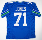 Walter Jones Signed Seattle Seahawks Jersey (JSA COA) 9xPro Bowl Tackle / O-Line