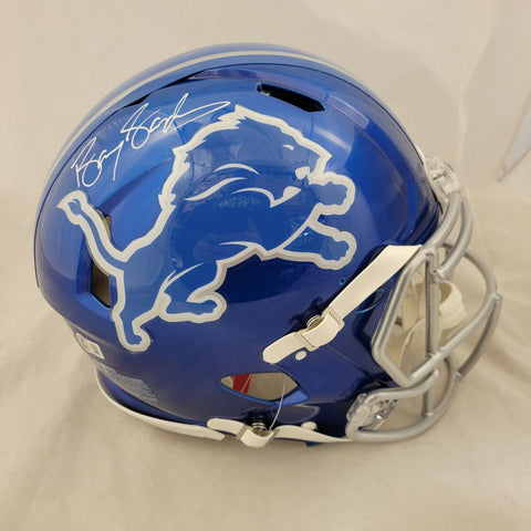 BARRY SANDERS SIGNED LIONS FLASH SPEED AUTHENTIC HELMET BECKETT COA