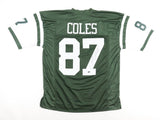 Laveranues Coles Signed New York Jet Jersey (Steiner) Pro Bowl Wide Receiver