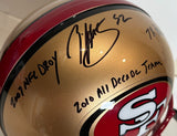 Patrick Willis Autographed & 3x-Inscribed San Francisco 49ers Pro Helmet BAS COA