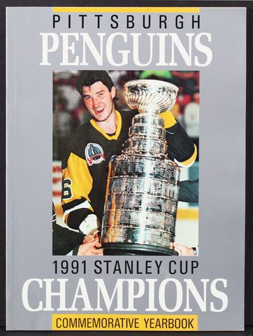 1991 Pittsburgh Penguins Stanley Cup Champions Commemorative Yearbook Magazine