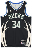 Giannis Antetokounmpo Bucks Signed Black Jordan Brand Statement Edition Jersey