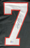 Michael Vick Signed Custom Black Pro-Style Football Jersey BAS ITP