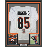 Framed Autographed/Signed Tee Higgins 33x42 Cincinnati White Jersey JSA COA
