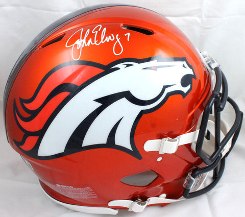 John Elway Autographed Broncos Flash Speed Authentic F/S Helmet-Beckett W Holo