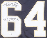 Tom Thayer Signed Notre Dame Fighting Irish Jersey Inscribed "Go Irish" (JSA)