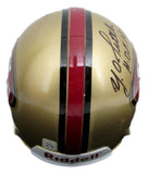 Y.A. Tittle HOF Signed/Inscribed Micro Mini Helmet San Francisco 49ers 188195