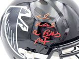 ANDRE RISON AUTOGRAPHED FALCONS 1990-02 FULL SIZE AUTHENTIC HELMET BAD MF