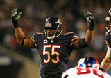 Brian Urlacher & Lance Briggs Signed Chicago Bears Mini Helmet "HOF 18"(JSA COA)