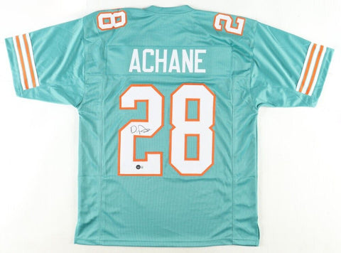De'von Achane Signed Miami Dolphins Jersey (Beckett) 2023 3rd Rnd Pk Texas A & M
