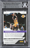 Lakers Shaquille O'Neal Signed 2018 Panini Prizm Pink Ice #35 Card BAS Slabbed