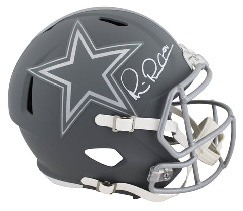 Cowboys Michael Irvin Signed Slate Full Size Speed Rep Helmet BAS Witnessed