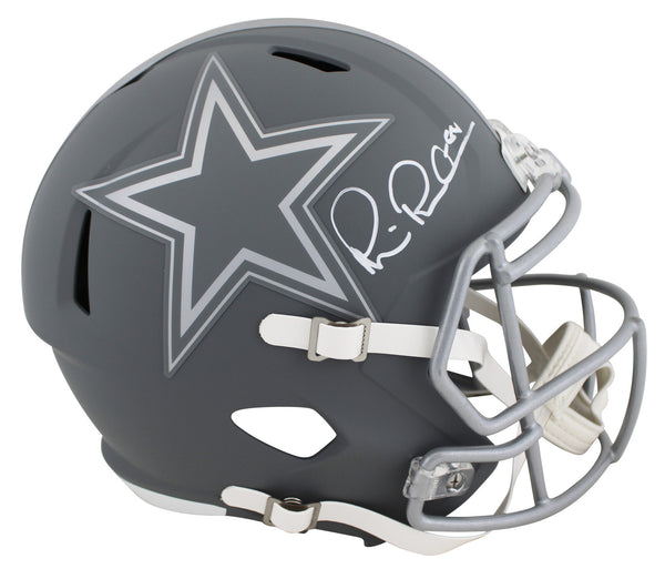 Cowboys Michael Irvin Signed Slate Full Size Speed Rep Helmet BAS Witnessed