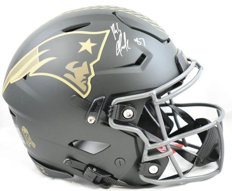 Rob Gronkowski Signed Patriots F/S Salute 2025 SpeedFlex Helmet- Beckett W Holo