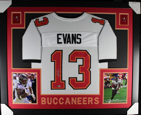 MIKE EVANS (Buccaneers white SKYLINE) Signed Autographed Framed Jersey Beckett