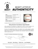Mickey Mantle & Frank Robinson Signed Bobby Brown Oal Baseball BAS #AC33918